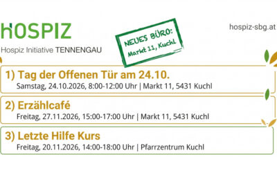 Hospitz-Initiative Tennengau – Neues Büro in Kuchl